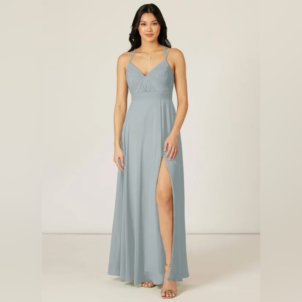 Azazie Aubrey Dolphin Grey Bridesmaid Dress